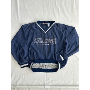 Vintage Spalding Athletics Windbreaker V-Neck Pullover Jacket
